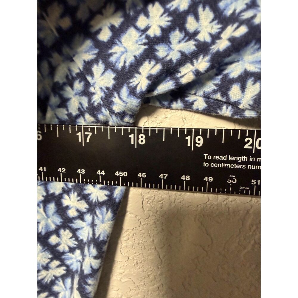 Lands' End Geo Clover Print Knee Length Dress M 10-12 Drawstring Waist Pockets - Picture 8 of 13